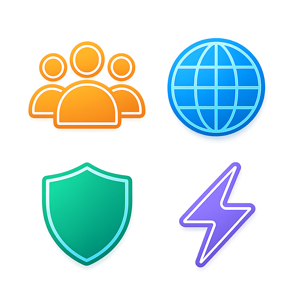 Mission Vision Icons